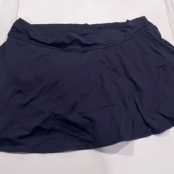 Anne Cole Women's Plus Size Color Rock Skirt Swim Bottom in Blue Size 20W Navy - Picture 10 of 11